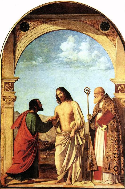 CIMA da Conegliano The Incredulity of St. Thomas with St. Magno Vescovo fg China oil painting art
